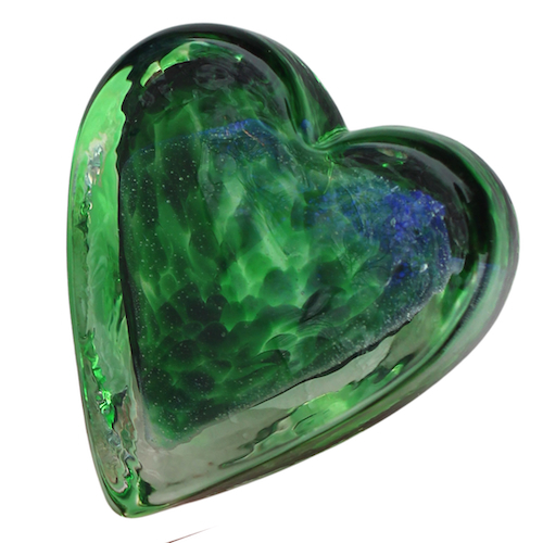 Click to view detail for DB-865 Paperweight Green Heart $52